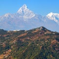 Mount Machhapuchhre, Annapurna area, Nepal himalayas Royalty Free Stock Photo