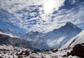 Mount Machhapuchhre from Annapurna south base camp Royalty Free Stock Photo