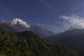 Mount Machhapuchhre or Fishtail in the Himalayas in Nepal Royalty Free Stock Photo