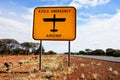 RFDS emergency landing strip sign Royalty Free Stock Photo