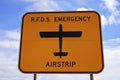 RFDS emergency landing strip sign Royalty Free Stock Photo