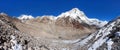 Mount Makalu, Everest and Lhotse, Nepal Royalty Free Stock Photo