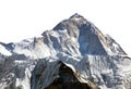 Mount Makalu 8463 m from mount Gokyo isolated on white