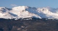 Mount Massive viewed from Leadville Colorado in Winter..