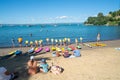 Children developing water confidence and skills by Mount Maunganui Surf Lifeguard Club Royalty Free Stock Photo