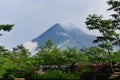 Mount Merapi, an active stratovolcano in Indonesia Royalty Free Stock Photo