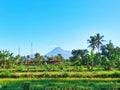 Mount Merapi from Balong Donoharjo, Ngaglik, Yogkakarta, Indonesia