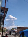Mount merapi eruption Royalty Free Stock Photo