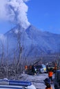 Mount Merapi eruption, Yogyakarta SAR team searches for victims in a destroyed village on the slopes of Mount Merapi Royalty Free Stock Photo