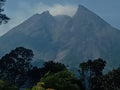 Mount Merapi seen from Deles in Klaten Royalty Free Stock Photo