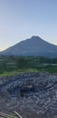 Mount Merapi view from Tol Khayangan, Magelang Central Java