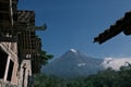 Mount Merapi Yogyakarta Central Java Indonesia as seen from Cangkringan Sleman Yogyakarta