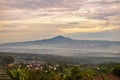 Mount merbabu in the morning Royalty Free Stock Photo
