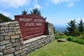 Mount Mitchell Entrance Sign