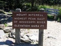 Mount mitchell sign