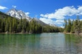 Grand Teton National Park, Rocky Mountains, String Lake with Mount Moran, Wyoming, USA Royalty Free Stock Photo