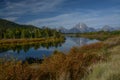 Mount Moran Reflected in the Snake River Royalty Free Stock Photo