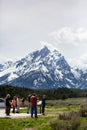 Mount Moran Turnout, Grand Teton Mountain Range in Jackson Hole, Wyoming Royalty Free Stock Photo