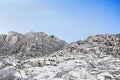 Mount Moses desert sunrise. Nature Background with sky and rocks