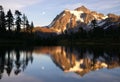 Mount Mt. Shuksan High Peak Picture Lake North Cascades Royalty Free Stock Photo