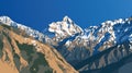mount Nanda Devi vector illustration Royalty Free Stock Photo