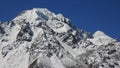 Mount Naya Kanga and Baden Powell Peak after new snow fall. View Royalty Free Stock Photo