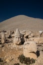 Mount Nemrut or Nemrud, Turkey. Monumental statues, royal tomb Royalty Free Stock Photo