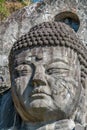 detail of the Great Buddha (Nihon-ji daibutsu). Mount Nokogiri (Nokogiriyama), Nihon-ji Temple complex, Chiba Prefecture, Japan