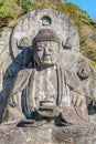 Mount Nokogiri (Nokogiriyama) Great Buddha (Nihon-ji daibutsu). Chiba prefecture, Japan.