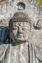 Mount Nokogiri Nokogiriyama Great Buddha Nihon-ji daibutsu. The largest pre-modern stone-carved Daibutsu in Japan Royalty Free Stock Photo