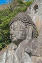 Detail of Great Buddha (Nihon-ji daibutsu). Mount Nokogiri (Nokogiriyama), Nihon-ji Temple complex, Chiba Prefecture, Japan