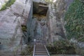 Mount Nokogiri (Nokogiriyama) Hyaku-shaku Kannon (Hundred-shaku Kannon) tall relief image of Kannon deity (Goddess of mercy) carve