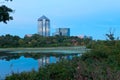 Mount Normandale Lake and Buildings Royalty Free Stock Photo