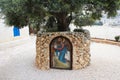 Mount of Olives, A little Greek Orthodox Church, detail of cortyard Royalty Free Stock Photo