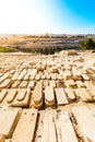 Mount of Olives and the old Jewish cemetery in Jerusalem, Israel Royalty Free Stock Photo