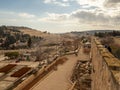 Mount of Olives seen from the Old City Ramparts Walk, Jerusalem Royalty Free Stock Photo