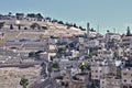 Mount of Olives and Silwan Village Royalty Free Stock Photo