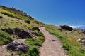 Mount Olympus Peak hiking trail views spring via Bonneville Shoreline, Wasatch Front Rocky Mountains, by Salt Lake City, Utah. Uni Royalty Free Stock Photo