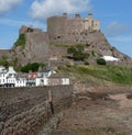 Mount Orgueil Castle above Gorey Harbour