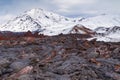 Mount Ostry Tolbachik, the highest point of volcanic complex on the Kamchatka, Russia. Royalty Free Stock Photo