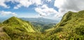 Mount Pelee green volcano hillside panorama, Martinique,  French overseas department Royalty Free Stock Photo