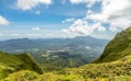 Mount Pelee green volcano hillside panorama, Martinique,  French overseas department Royalty Free Stock Photo