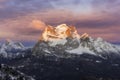 Mount Pelmo during sunrise Royalty Free Stock Photo