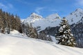 Mount Perrin in winter, Ayas valley (North Italy)