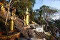 Mount Phousi Buddha Statues - Luang Prabang Royalty Free Stock Photo