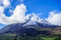 Mount Pico volcano summit with snow Royalty Free Stock Photo