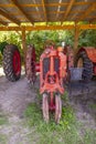 old historic tractor Brand Name Oliver in Boone Hall Plantation