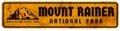 Mount Rainer Washington National Park Sign Grunge Retro Vintage Half Dome