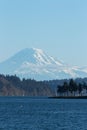 Mount rainier in the back of the puget sound