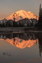 Mount Rainier Dawn Reflection Royalty Free Stock Photo